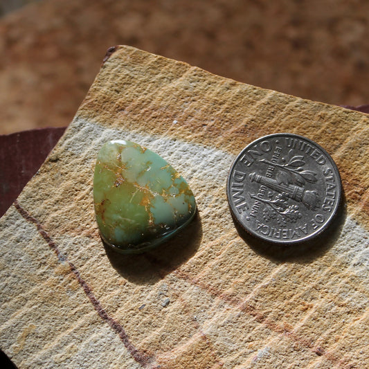 7.1 carat green Stone Mountain Turquoise cabochon