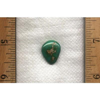 A green Harcross turquoise cabochon from the Nevada Cassidys