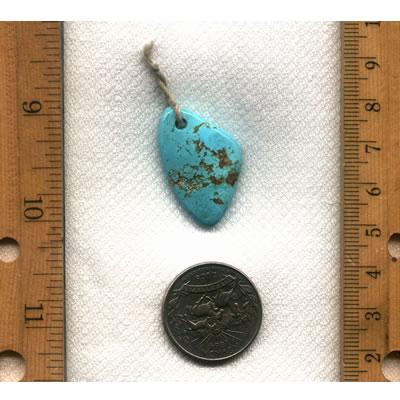 A light blue turquoise focal bead from Stone Mountain Mine. Simple, natural.