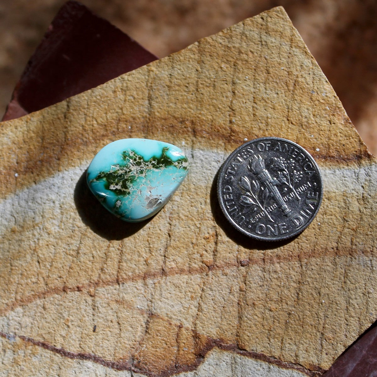 8.4 carat color change Stone Mountain Turquoise cabochon