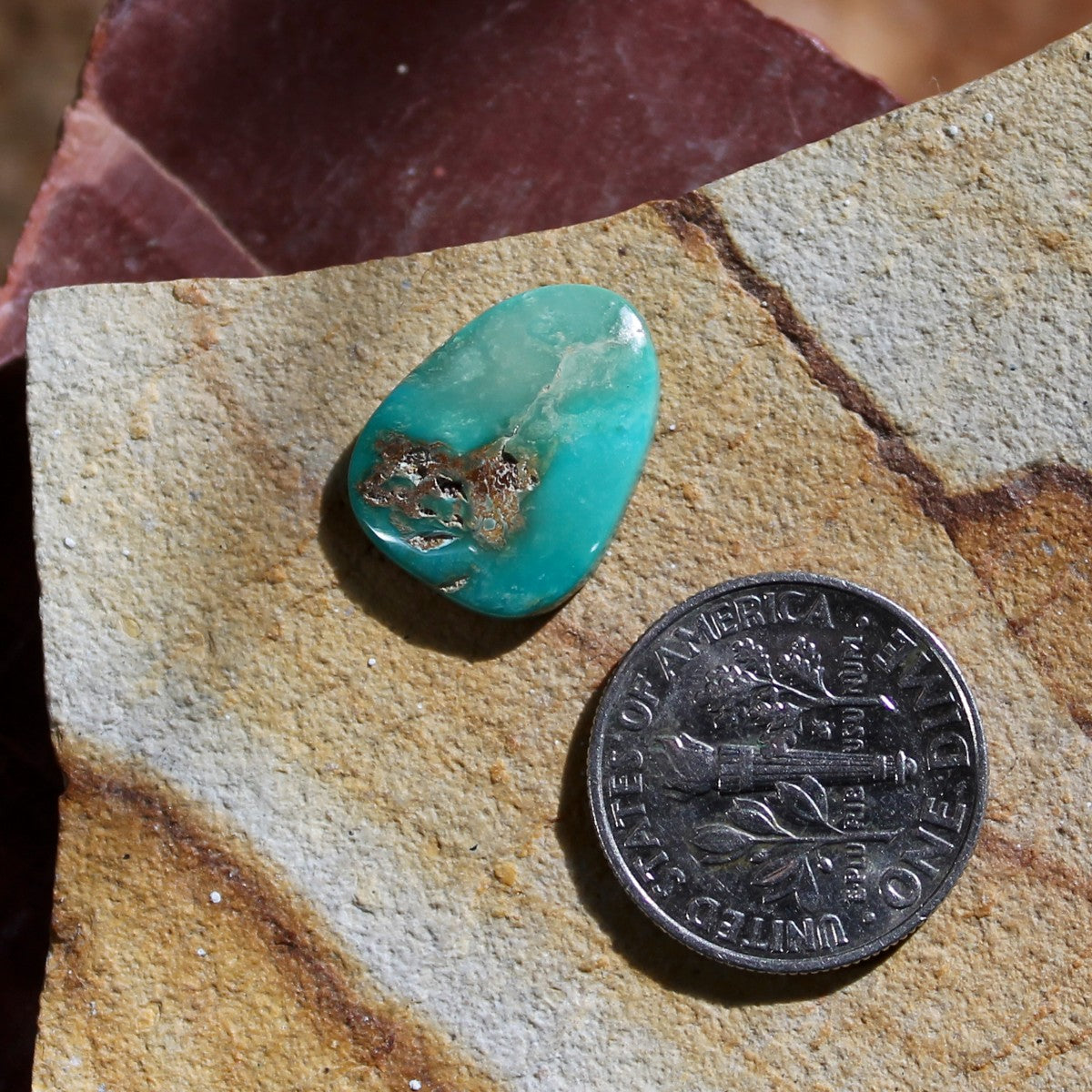4.5 carat green Stone Mountain Turquoise cabochon