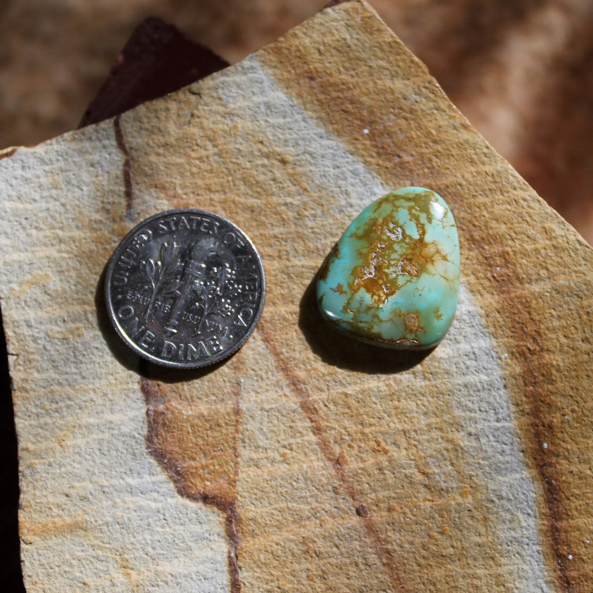 7.8 carat green Stone Mountain Turquoise cabochon