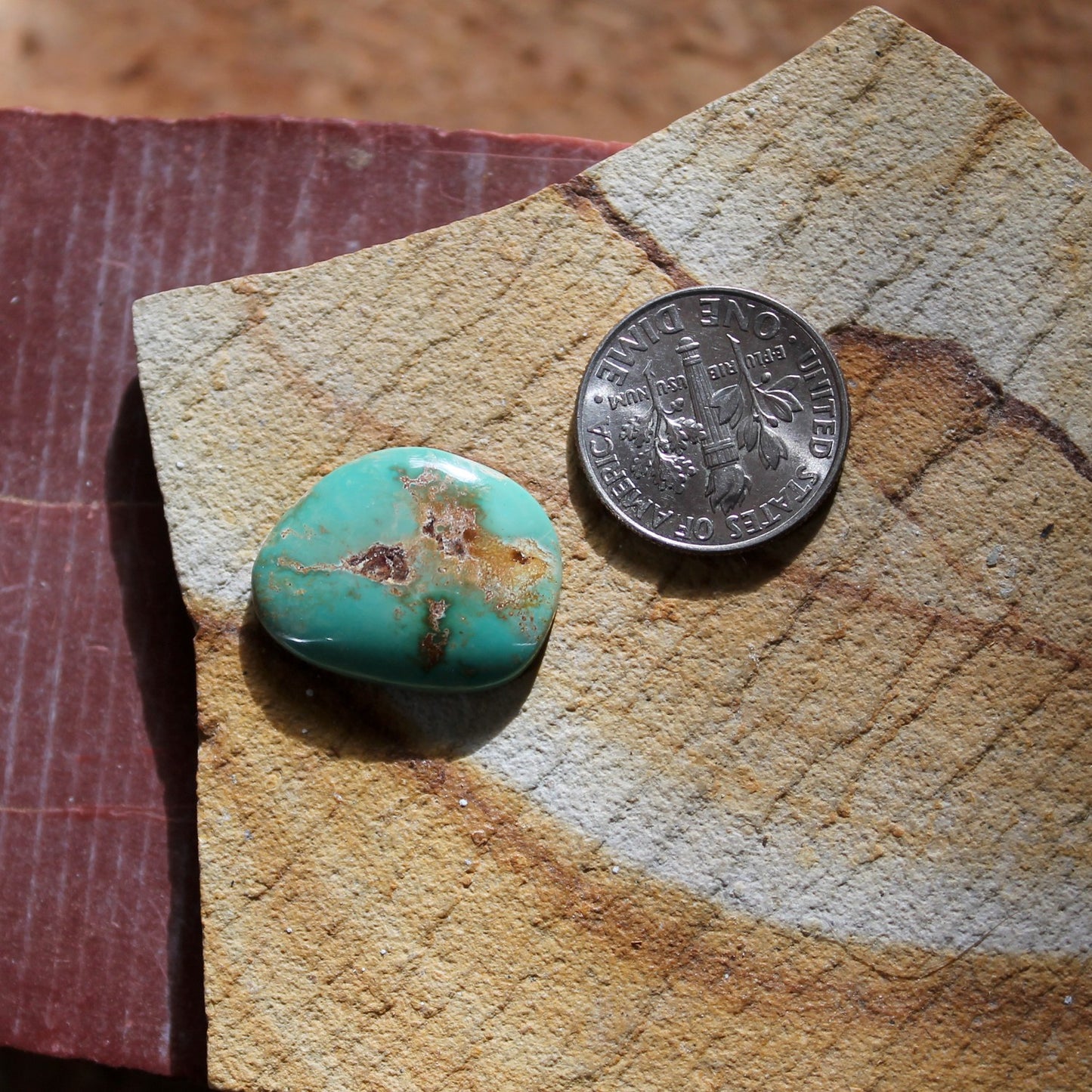 Natural green turquoise from Nevada