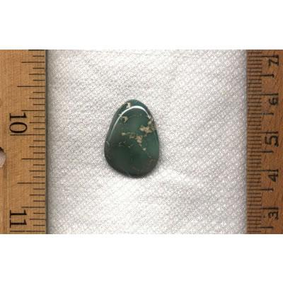 7.8 carat green turquoise cabochon from Stone Mountain Mine - Nevada Cassidys