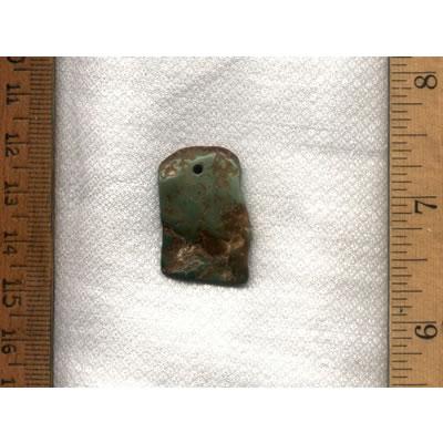 A green Stone Mountain Turquoise focal bead from the Nevada Cassidys
