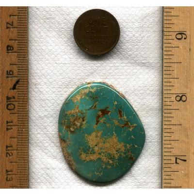 A large teal Stone Mountain Turquoise cabochon from the Nevada Cassidys. Genuine natural turquoise from Northern Nevada.