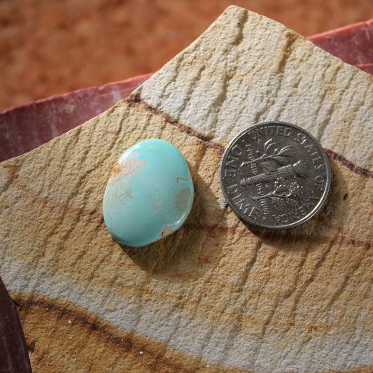 7.3 carat light blue Stone Mountain Turquoise cabochon