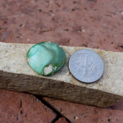 Color change turquoise on full display on this natural turquoise cabochon. Untreated & un-backed Nevada turquoise!