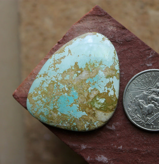 63 carat light blue turquoise cabochon from Stone Mountain Mine