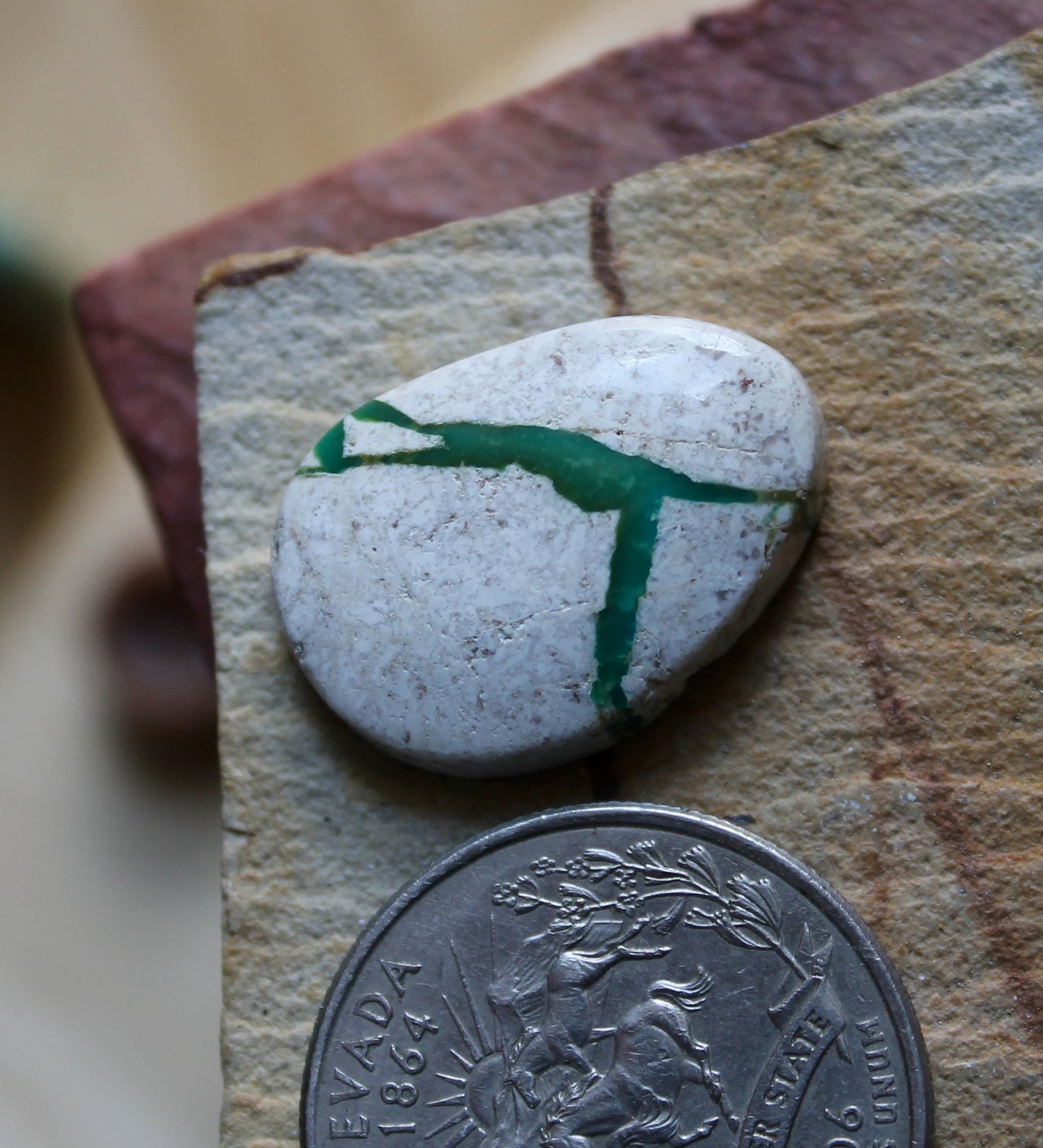 13 carat boulder cut Stone Mountain Turquoise cabochon