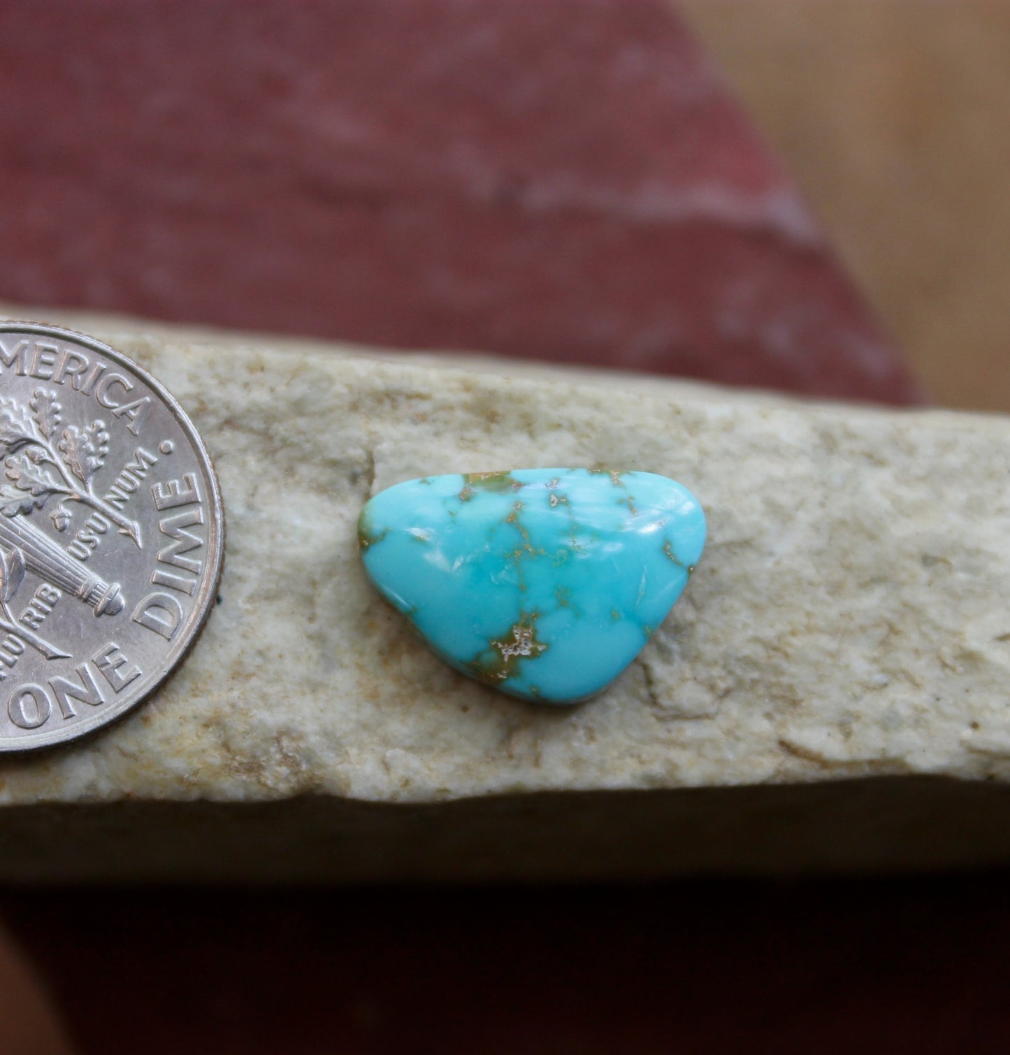 4 carat blue Stone Mountain Turquoise cabochon