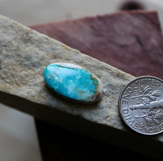 5 carat blue Stone Mountain Turquoise cabochon oval