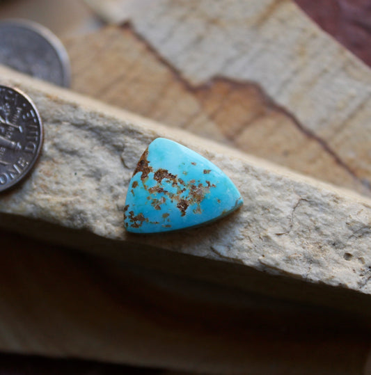 8 carat blue Stone Mountain Turquoise cabochon triangle