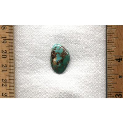 A dual color Stone Mountain Turquoise cabochon designed byt hte Nevada Cassidys. This is fine American turquoise from Northern Nevada.