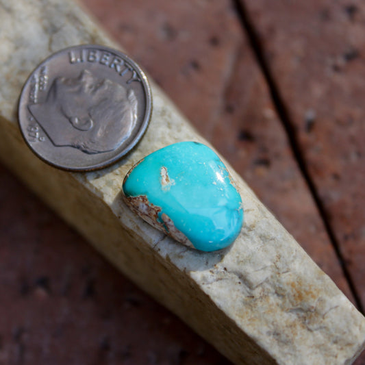 7 carats deep blue Stone Mountain Turquoise cabochon