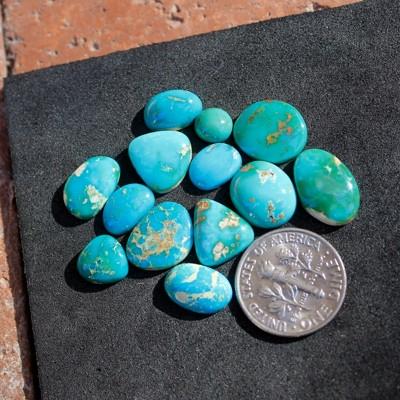 Mixed blue turquoise contrasted from the high deserts of northern Nevada