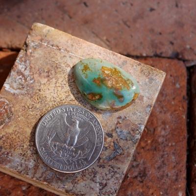 Natural Stone Mountain Turquoise with varyng green hues and contrasting brown matri