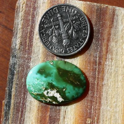 A deep green shade for turquoise discovered in the high deserts of northern Nevada