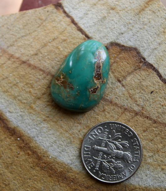 14 carat green turquoise cabochon from Stone Mountain Mine