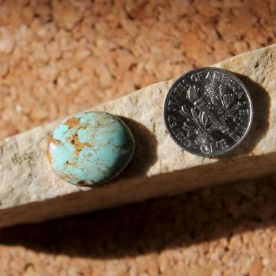 Blue contrasts tan on this Stone Mountain Turquoise cabochon oval