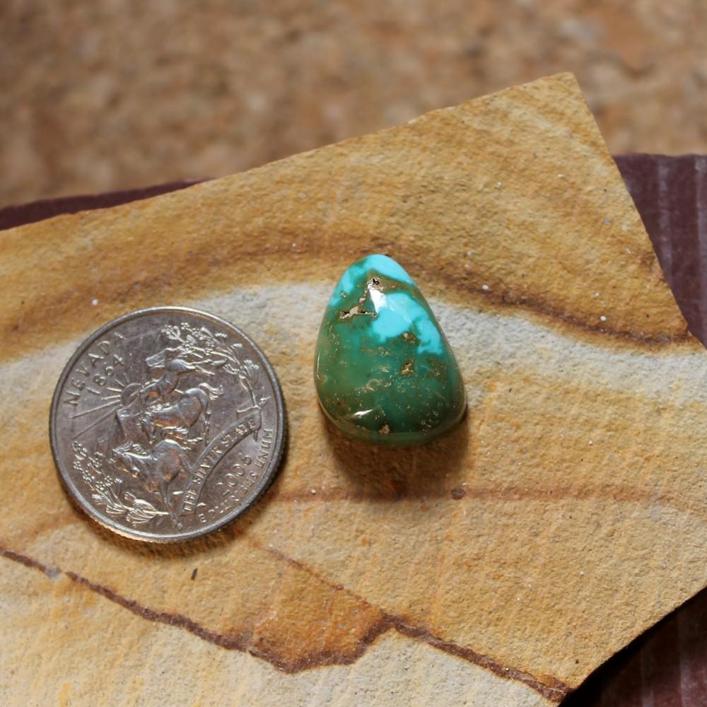 18 carat color change Stone Mountain Turquoise cabochon with a high dome - Nevada Cassidys
