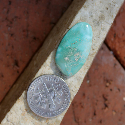 8 carat light green Stone Mountain Turquoise cabochon