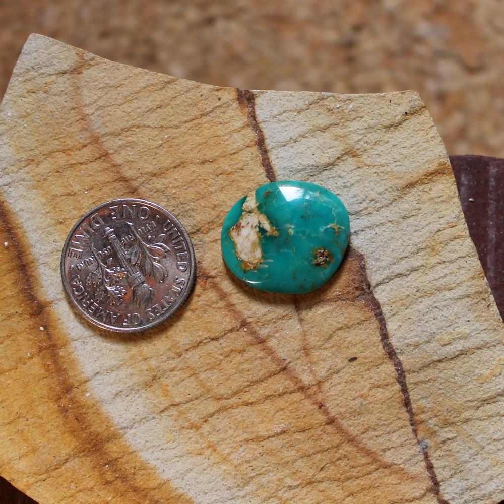 6 carat blue teal Stone Mountain Turquoise cabochon - Nevada Cassidys