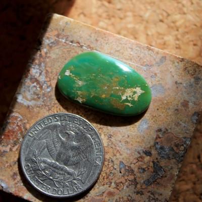 Forest green and color change on this natural Nevada turquoise cabochon