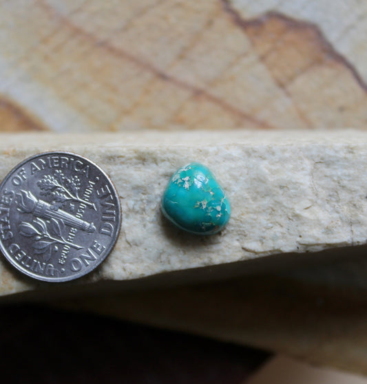 3 carat deep blue Stone Mountain Turquoise cabochon with a high dome