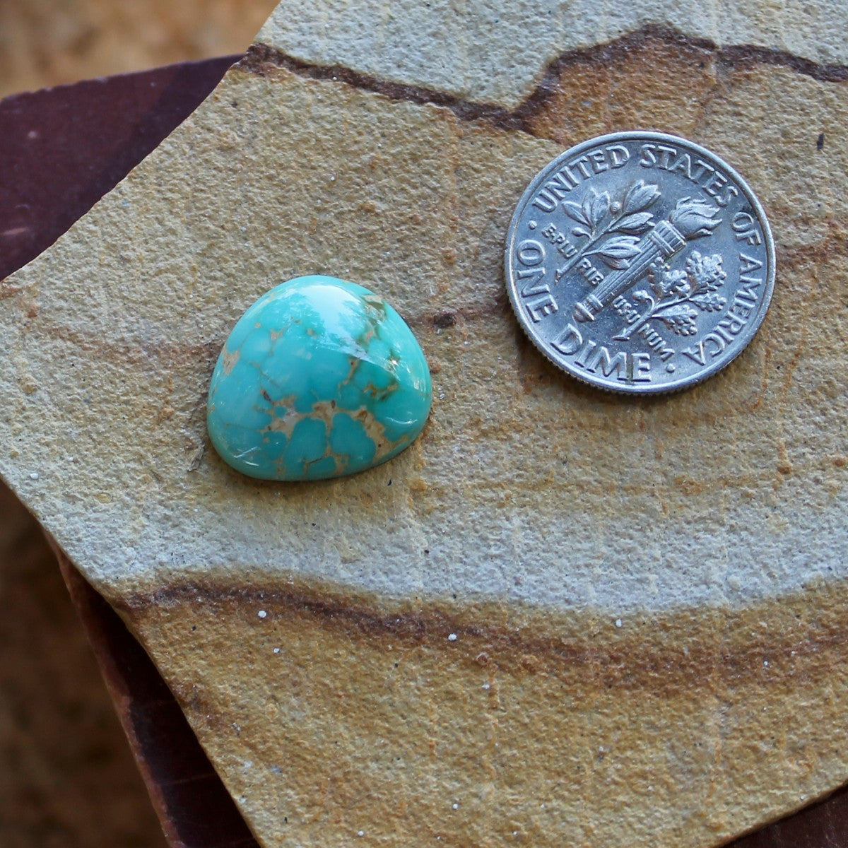6.3 carat blue Stone Mountain Turquoise cabochon