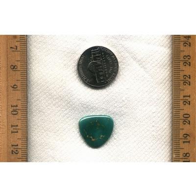 A green turquoise cabochon by the Nevada Cassidys. Natural turquoise from the high deserts of northern Nevada.