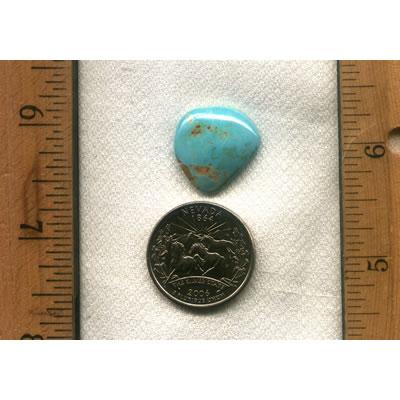 A sky blue turquoise cabochon from the high deserts of northern Nevada.