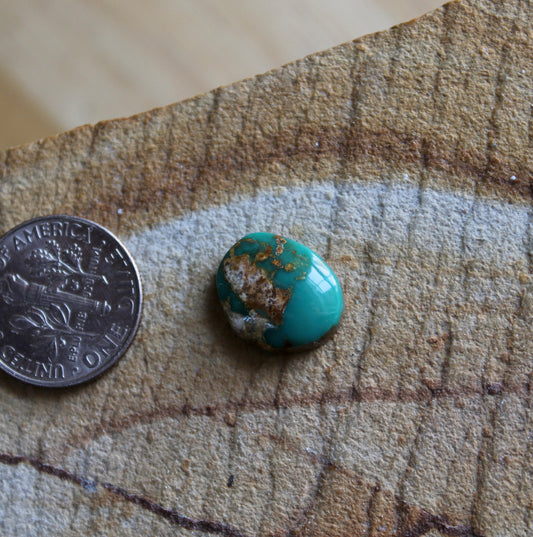 5 carat blue teal Stone Mountain Turquoise cabochon ringstone